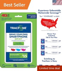 Flexible 3-in-1 T-Mobile SIM Kit for 4G LTE Phones – No Contracts, No Fees