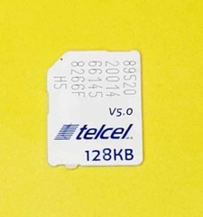 USED TELCEL 128KB V5.0 MICRO SIM CARD RESTORING TEST CELL PHONE BYPASS UNLOCKING