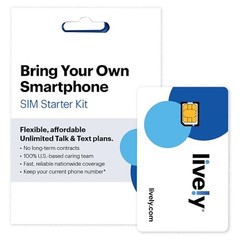 SIM/e-SIM Kit – Unlimited Talk & Text and 1GB Data with Access to 1 GB Data