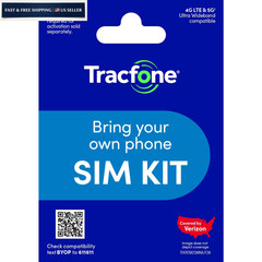 Tracfone – US Prepaid SIM Card (3 in 1) | Bring Your Own Phone Kit | Black