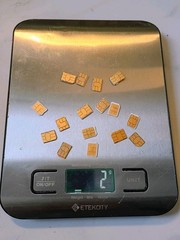 LOT OF 30grams Used Micro/Mini SIM Cards for gold recover /Gold – Mixed Carriers