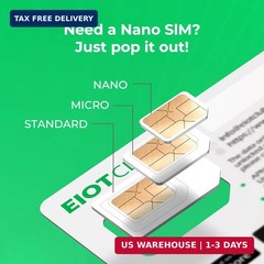 EIOTCLUB SIM Card for Security Cameras, 5G/4G LTE No Contract Data Plan, USA Cov