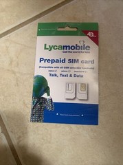 Lycamobile – Prepaid SIM Card, Talk, Text & Data – 4G Included