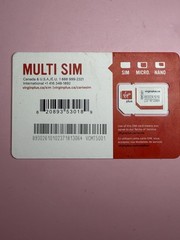 Prepaid Virgin Mobile CANADA 4G LTE Sim Card – Nano Micro Standard 3 in 1 Combo