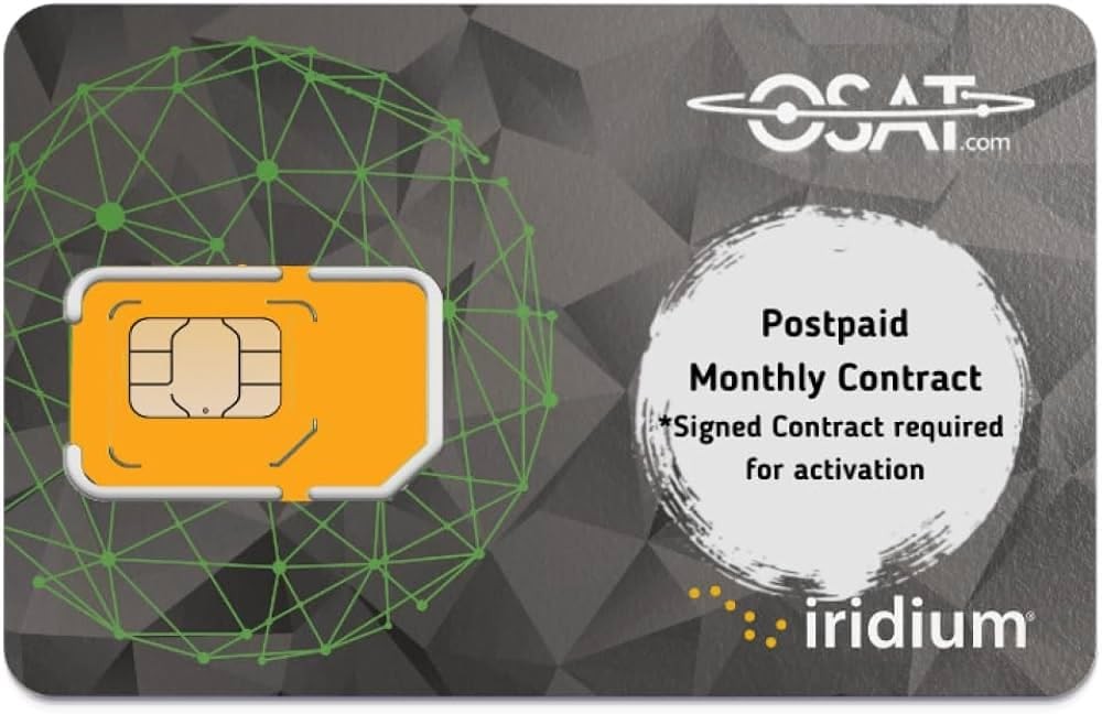 Iridium Satellite Phone Prepaid SIM Card