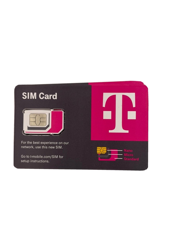 NEW T-Mobile Sim CARD 5G4G LTE. FACTORY NANO SIM. UNACTIVATED, REPLACEMENT SIM