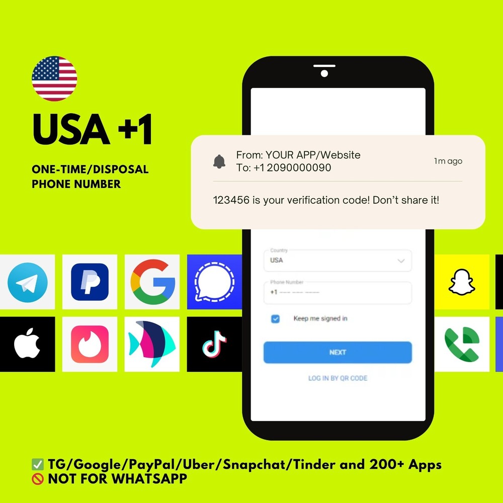 USA Real Phone Numbers for SMS verification codes, OTP, No SIM, Digital Delivery