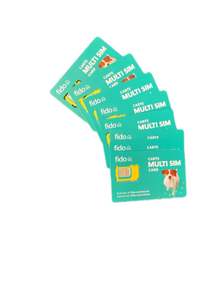 Fido SIM Card Standard Micro Nano Canada NEW