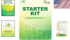 Prepaid 3-in-1 SIM Card: Affordable Plans $10-$45, Dual US & China Numbers