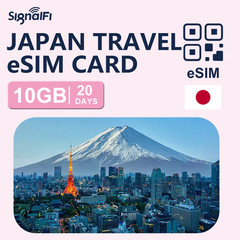 SignalFi Japan eSIM Card 10GB 20Days 4G LTE High-Speed Data Only No Voice/SMS