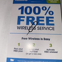 X2 FreedomPop Bring Your Own Phone SIM Kit Free WiFi Calling 100 Mb Data Sim Pin