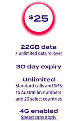 Aldi Mobile $25 Prepaid SIM Card, Mini Micro Nano Triple Cut Starter Kit 4G 22GB
