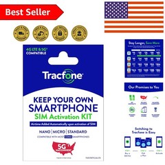 Universal Tracfone Prepaid SIM Card Kit – 5G & International Coverage Included