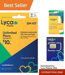 Lyca Mobile 5G/4G Prepaid SIM Card Kit – Unlimited Talk, Text & Data from $10/mo