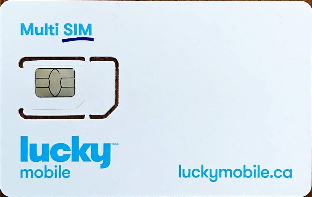 Lucky Mobile Multi SIM Card Nano Micro Regular LTE Prepaid or Postpaid 3in1