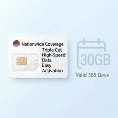 Roamfi Data Only Sim Card 30Gb Us Local Data 5G 4G Lte No Throttling 365 Days