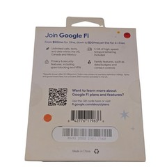 Google Fi Wireless Simply Unlimited Plan Call/Text/Data Unlimited 5G/4G LTE