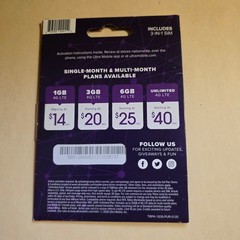 ULTRA MOBILE 4G LTE NATIONWIDE SIM KIT UNLIMITED TALK, TEXT, & DATA
