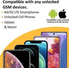 SpeedTalk $5 GSM Phone 3 in 1 SIM Card | 5G 4G LTE | Talk Text Data Plan 30-day