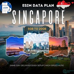Singapore eSIM 5GB to 20GB | 4G/5G Data Plan | Same-Day Delivery | Easy Setup
