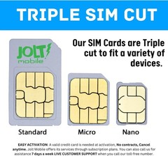 Jolt Mobile Data SIM Card – 6GB Internet 90 Day Data Plan Service