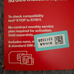 Total Wireless by Verizon SIM Card Kit KYOP BYOP Micro Nano Standard 5-Pack Lot