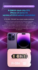 RSIM 18+ Nano Unlock Card for iPhone 14 Plus 13 12 Pro Max 11 Pro IOS 16 B9