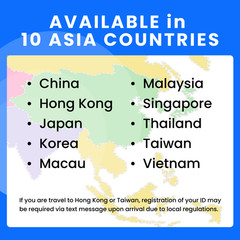 Asia eSIM Data Only 7 Days/8GB High-Speed Data