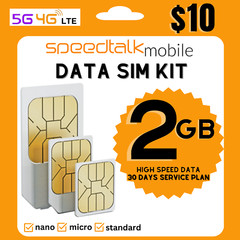 Speedtalk Mobile Data SIM Card – 2GB Internet 30 Day Data Plan 5G 4G LTE SIM KIT