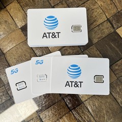 Lot Of 10 Genuine AT&T Triple Cut Sim Card • supports 4G LTE & 5G