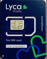 Lycamobile 4G/5G Ireland – PAYG -Irish Network – Prepaid Triple SIM Card