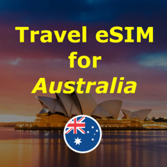 Australia Travel eSIM SIM Card | 30 Days | 5-20GB (L) | Easy QR Code Activation