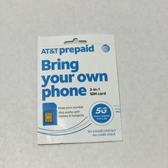 AT&T Prepaid Bring Your Own Phone or Tablet Sim Kit | Universal 3-in-1 Sim Card