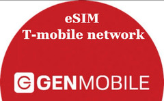 Gen Mobile eSim Card 5G On T-mobile Network With two-Month Plan-New Number