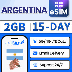 Argentina eSIM – 2GB High-Speed | 15-Day Travel eSIM Data