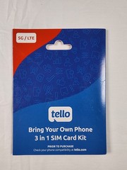 tello Bring Your Own Phone 3 In 1 SIM Card Kit 5G/LTE ANDROID/IPHONE COMPATIBLE