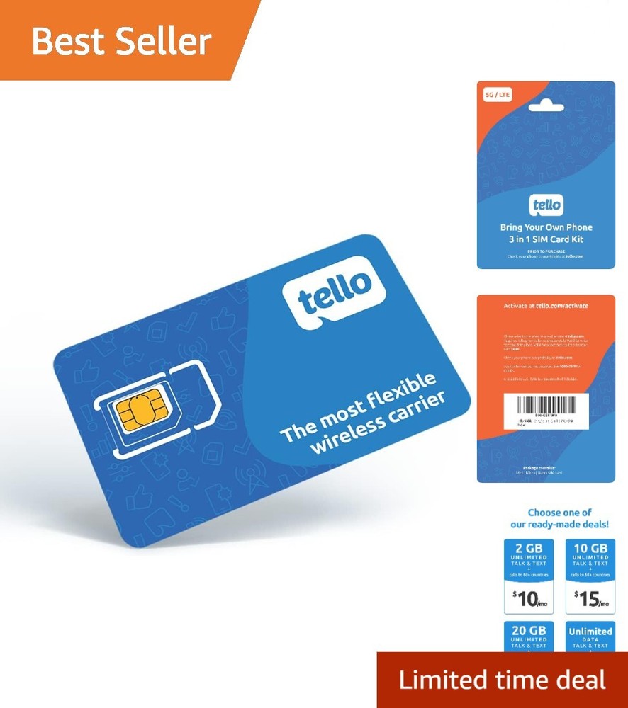 Customizable Prepaid SIM Card with 4G LTE/5G Coverage – Starting at $5/