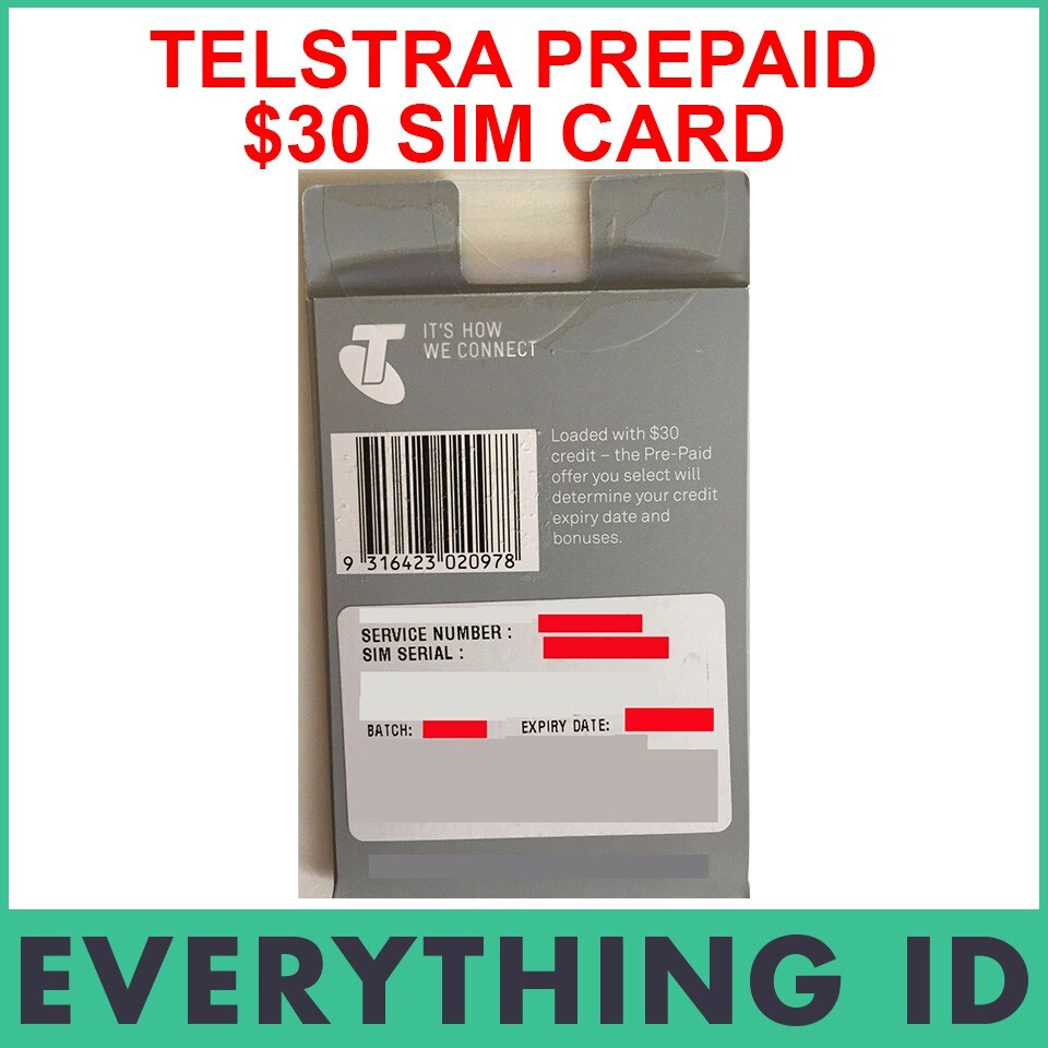 NEW TELSTRA PREPAID $30 STARTER KIT 3G 4G MOBILE STANDARD, MICRO & NANO SIM CARD