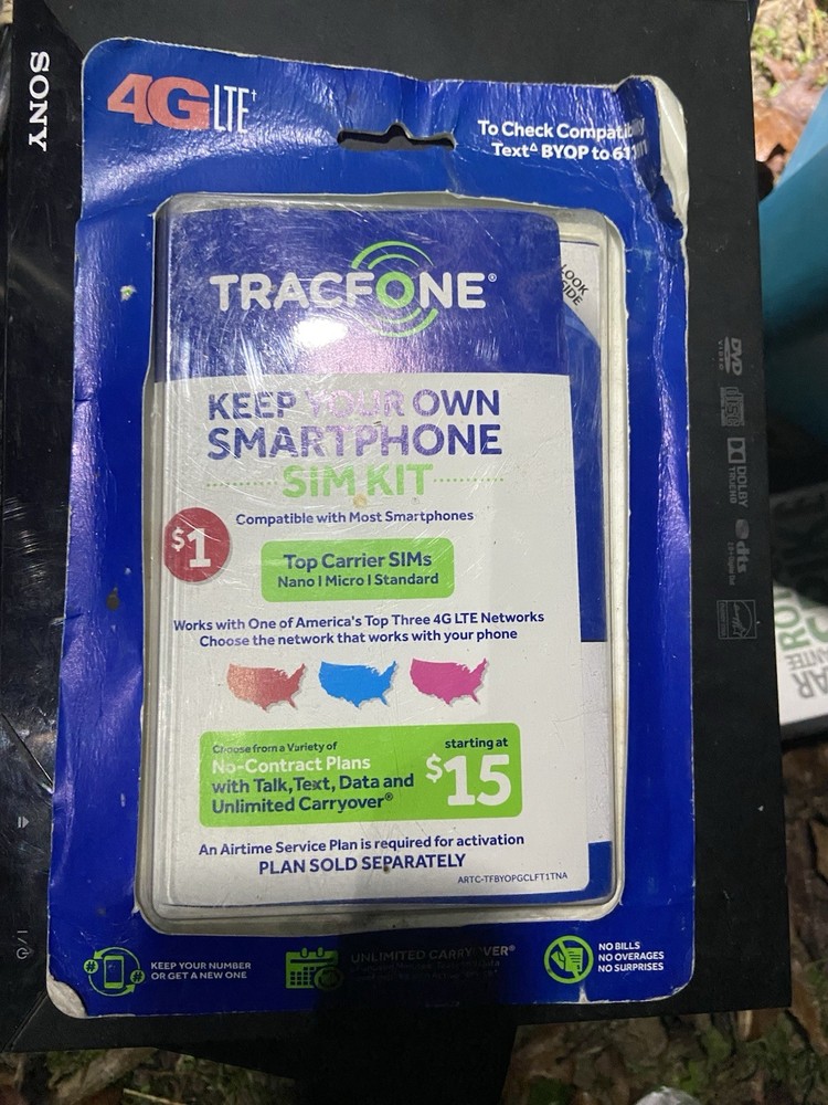 Tracfone Keep Your Own Smartphone SIM Kit 4G LTE BYOP Nano Micro Standard