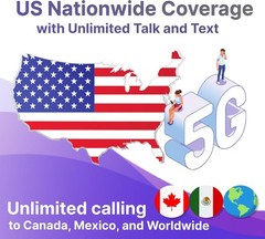 Unlimited Talk & Text Cell Phone Plan, 5G/4G LTE, Compatible with GSM Senior …