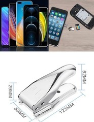Precision Stainless Steel Dual SIM Card Cutter with Ejector Pin for Seamless Use