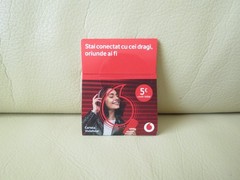 Vodafone Romania Prepaid SIM Card – 5 Euro Credit Included – Worldwide Roaming!