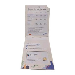 Google Fi 5G+4G Simply Unlimited SIM Kit Includes $90 Bill Credit New
