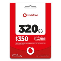 Vodafone $350 Starter Pack Prepaid Plus SIM Card