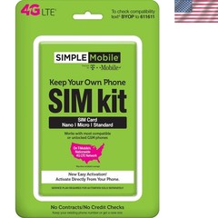 T-Mobile Compatible Nano SIM Kit – No Contracts & Unlimited 4G LTE