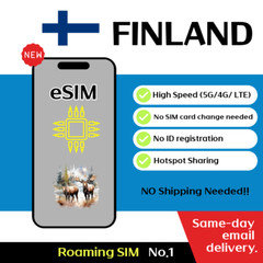 Finland + Europe Travel eSIM – Orange, 30 Days – 12GB / 100GB, Unlimited