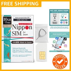Japan SIM Card 15 Days Data Only | 10GB High-Speed 4G LTE + Unlimited Data at…