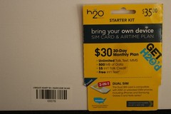H2O $30 Unlimited plan + Sim Card + First month