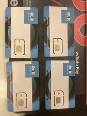 Lot of 4 BRAND NEW ROK Mobile GSM Blue AT&T Triple Cut SIM Cards