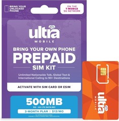 13/mo. Prepaid Phone Plan with Unlimited Talk, Text, & 500MB of 5G • 4G LTE D…